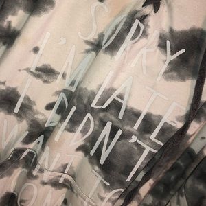 Sorry I’m late. I didn’t want to come hoodie.